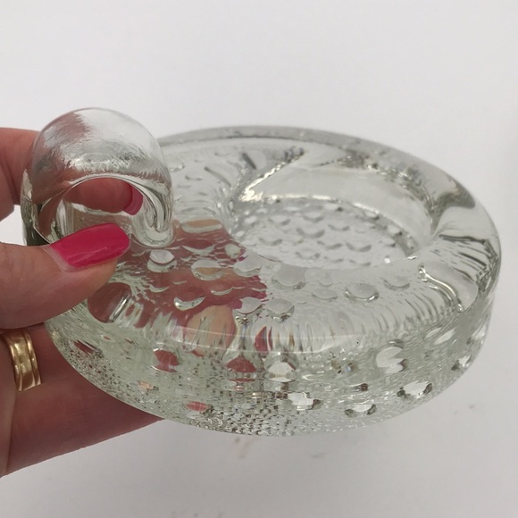 (2) VTG Svend Jensen Danish Bubble Glass Votive Candle Holders - Picture 2 of 8